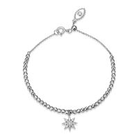 Sterling Silver Cubic Zirconia Star Bracelet by Reign