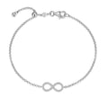 Sterling Silver Lab Diamond Infinity Bracelet by Monte Luna | 0.099ctw