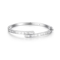 Sterling Silver Baguette Bangle by ELLE