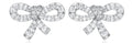 Sterling Silver Cubic Zirconia Bow Stud Earrings by Reign