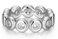 Sterling Silver Cubic Zirconia Bezel Eternity Ring by Reign