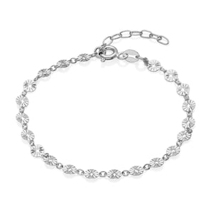 Sterling Silver Petal Bracelet by Reign