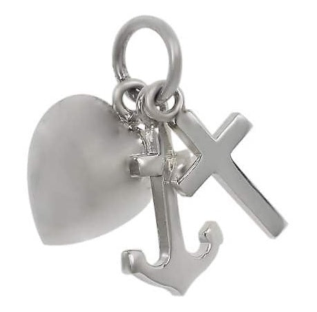 Sterling Silver Faith, Hope, and Charity Charm