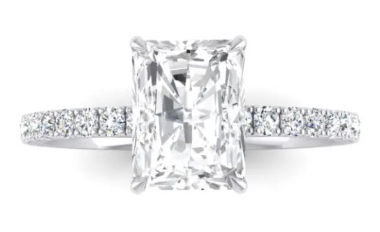1.30ctw Radiant Cut Lab Grown Diamond Engagement Ring