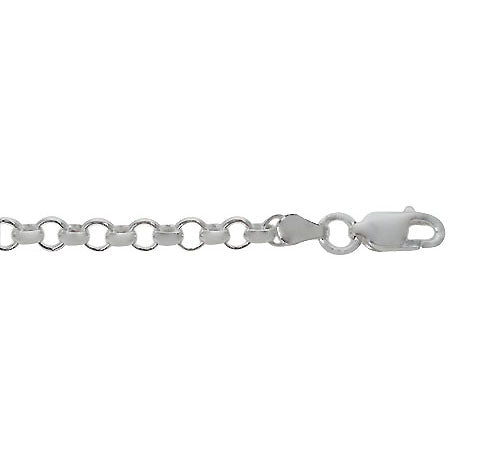 14K White Gold Rolo Link Chain | 16