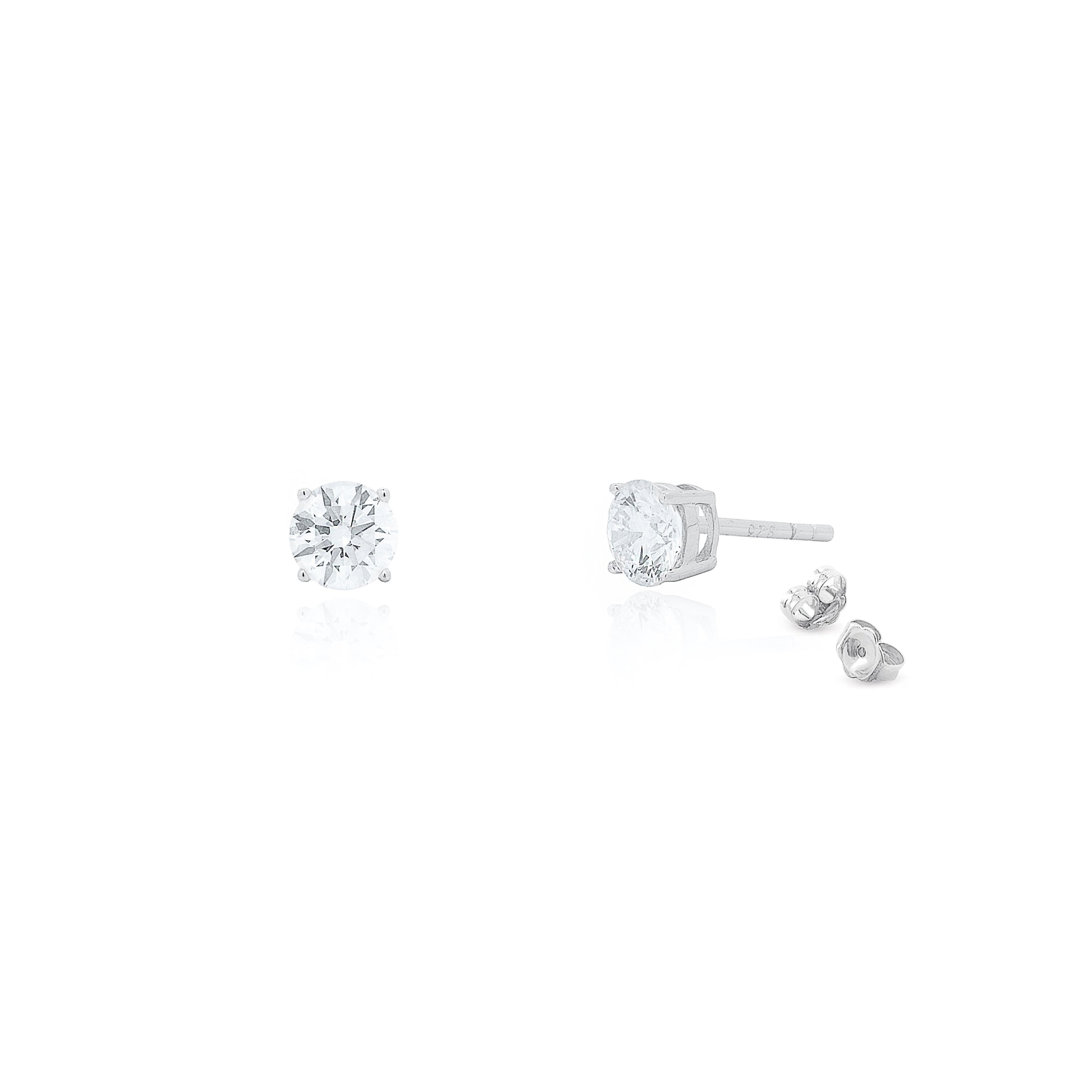 Sterling Silver 1.0ctw Lab Diamond Studs