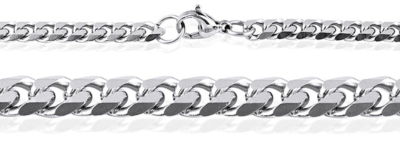 Stainless Silver Curb Chain | 18