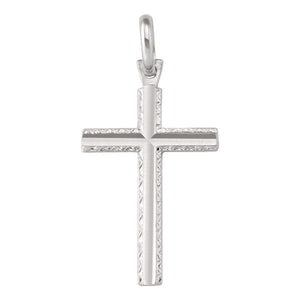 10K White Gold Cross