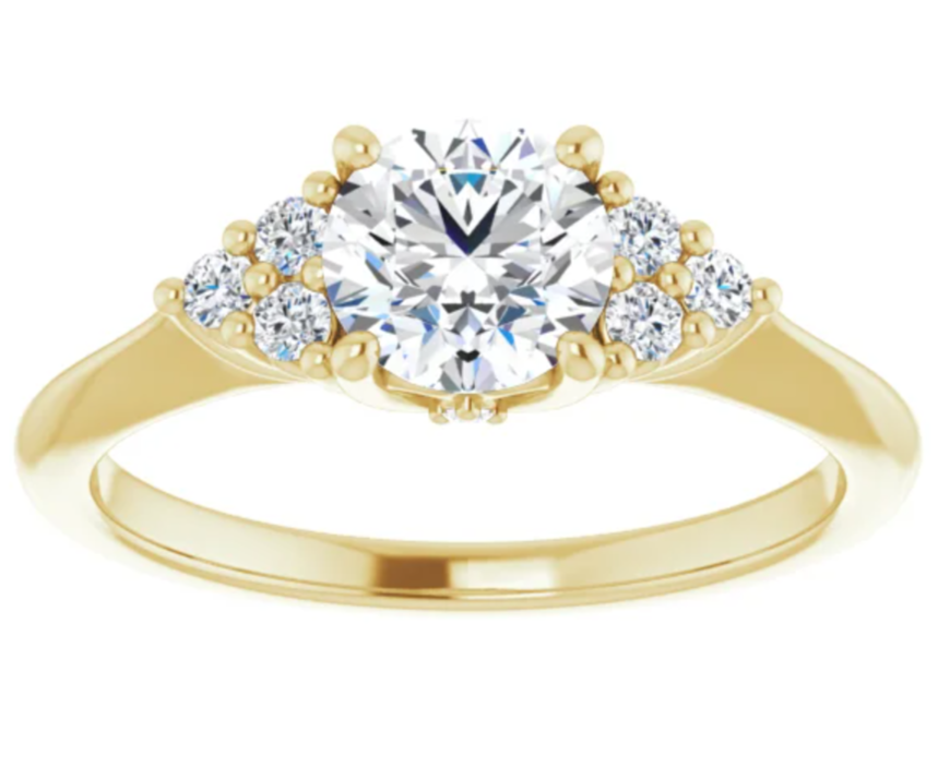 10K Yellow Gold Lab Diamond Engagement Ring | 0.93ctw