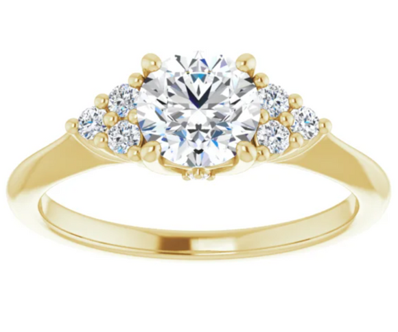 10K Yellow Gold Engagement Ring with .80ct Lab-Grown Diamond