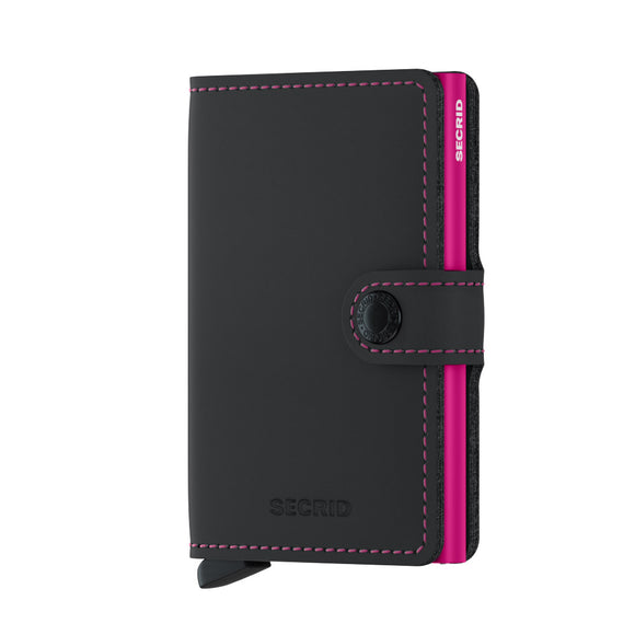 Matte Black & Fuchsia Miniwallet by Secrid