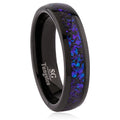 6mm Tungsten Ring with Blue Inlay