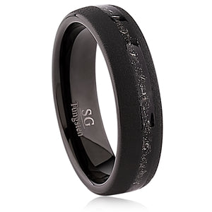 Men's Black Tungsten Ring