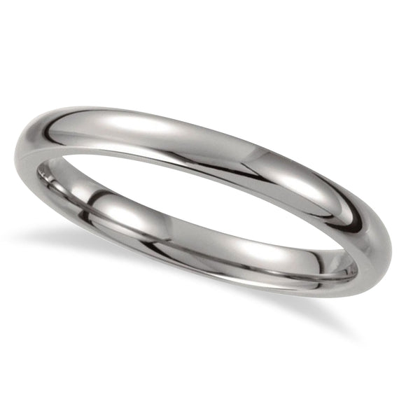 3mm Titanium Ladies Wedding Band- Size 6