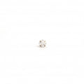 14K 4mm Single Stud Princess Cut Cubic Zirconia
