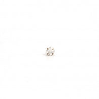 14K 4mm Single Stud Princess Cut Cubic Zirconia