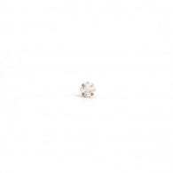 14K Single 3mm Princess Cut Cubic Zirconia Stud Earring