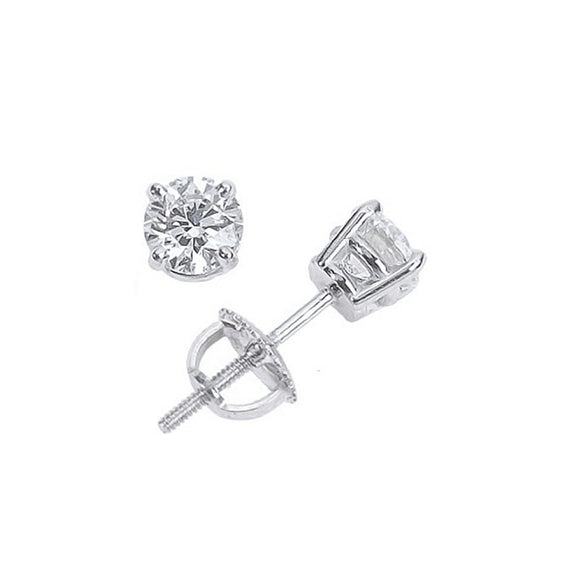 14K White Gold Lab Grown Diamond Studs | 1.04ctw