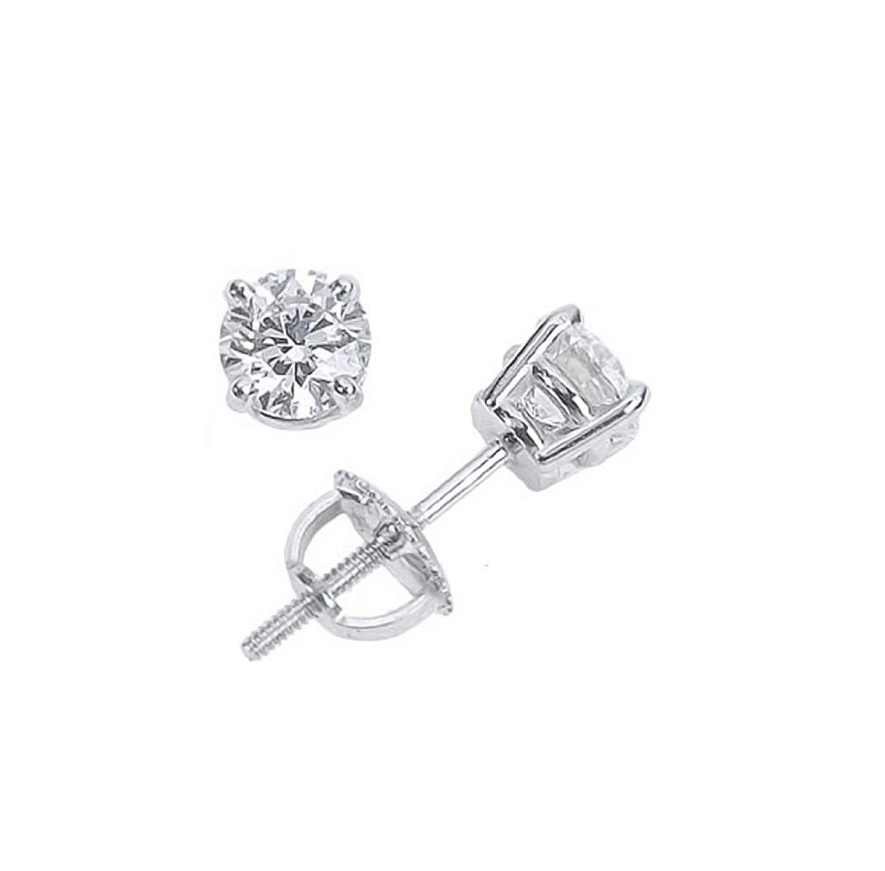14K White Gold Lab Diamond Studs | 1.52ctw