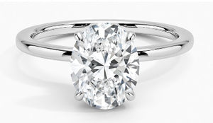 1.01ct Oval Cut Lab Grown Diamond Engagement Ring