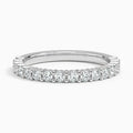 14K White Gold Genuine Diamond Semi-Eternity Band | 0.45ctw