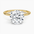 14K Yellow Gold Lab  Diamond Solitaire Engagement Ring | 3.55ctw