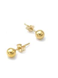 14K Yellow Gold Ball Stud Earrings | 5mm