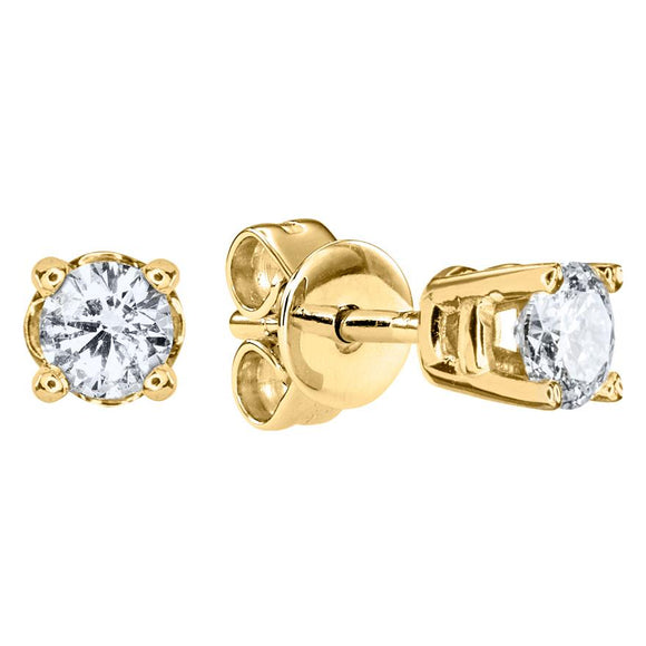 14K Yellow Gold .47ctw Lab Grown Diamond Stud Earrings