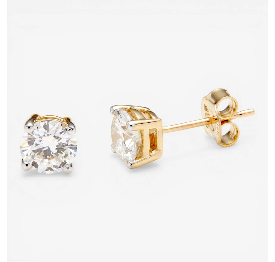14K Yellow Gold Lab Diamond Studs | 1.05ctw