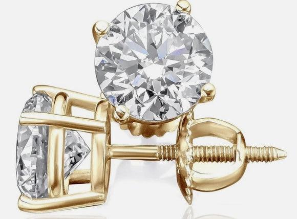 14K Yellow Gold Lab Grown Diamond Studs | 1.03ctw