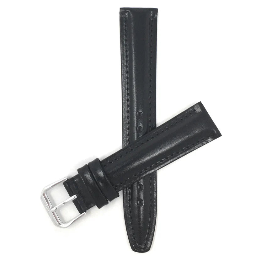 Black Leather Watch Strap | 18mm