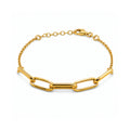 Gold Plated Sterling Silver Paperclip Rolo Bracelet