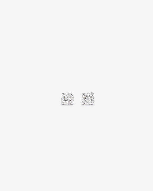 14K White Gold Genuine Diamond Studs | 0.06ctw