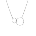 10K White Gold Interlocked Circle Necklace