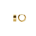 10K Yellow Gold 11mm Thick Huggie Earrings