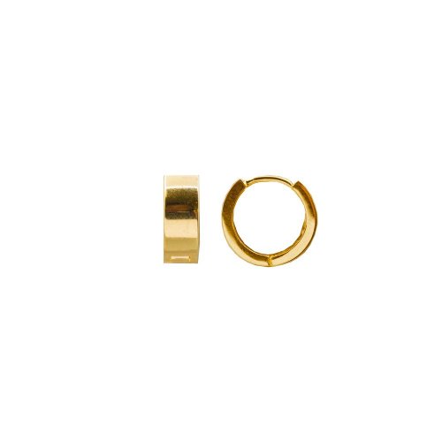 10K Yellow Gold 11mm Thick Huggie Earrings