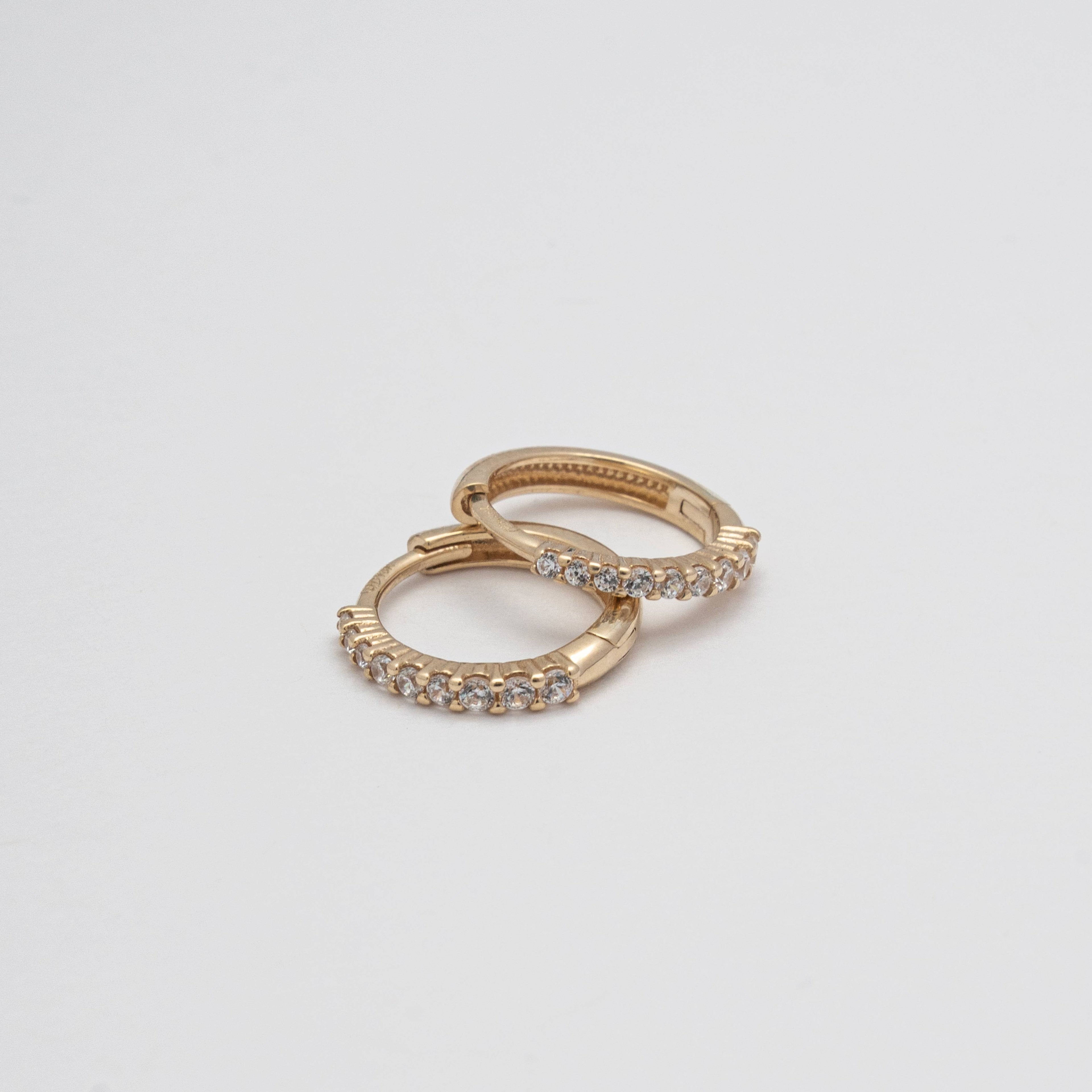 10K Yellow Gold Cubic Zirconia Huggies