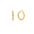 10K Yellow Gold Twisted Hoops | 20mm