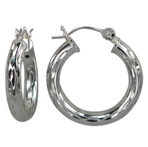 Sterling Silver Hoop Earrings | 24mm