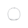 Sterling Silver Flat Marina Baby ID Bracelet with Heart
