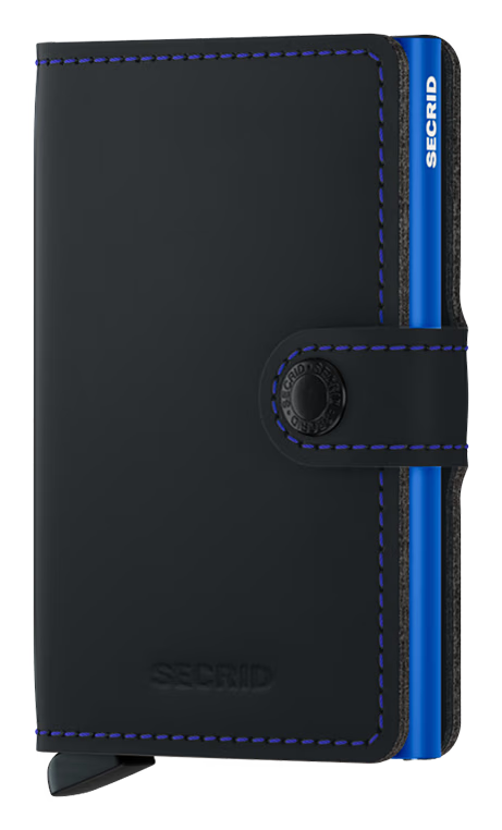 Matte Black and Blue MiniWallet by Secrid