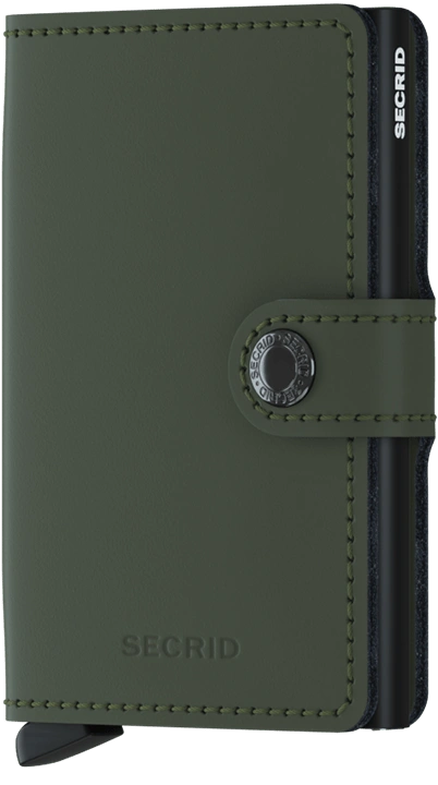 Matte Green-Black Miniwallet by Secrid