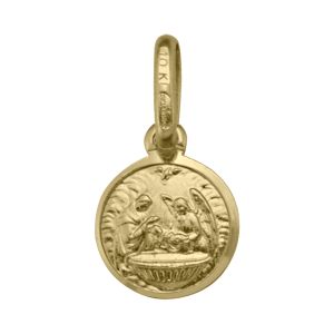 10K Yellow Gold Baptism Medallion