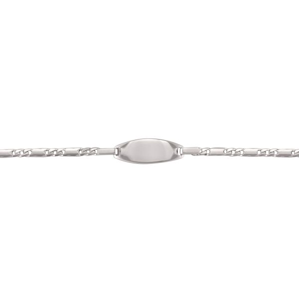 10K White Gold Baby ID Bracelet