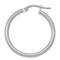 10K White Gold Hoop Earrings- 24mm
