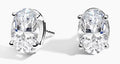 14K White Gold Oval Lab Diamond Studs | 1.46ctw