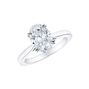 1.02ct Oval Lab Grown Solitaire Diamond Engagement Ring