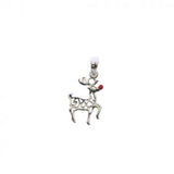 Sterling Silver Rudolph the Red Nosed Reindeer Pendant