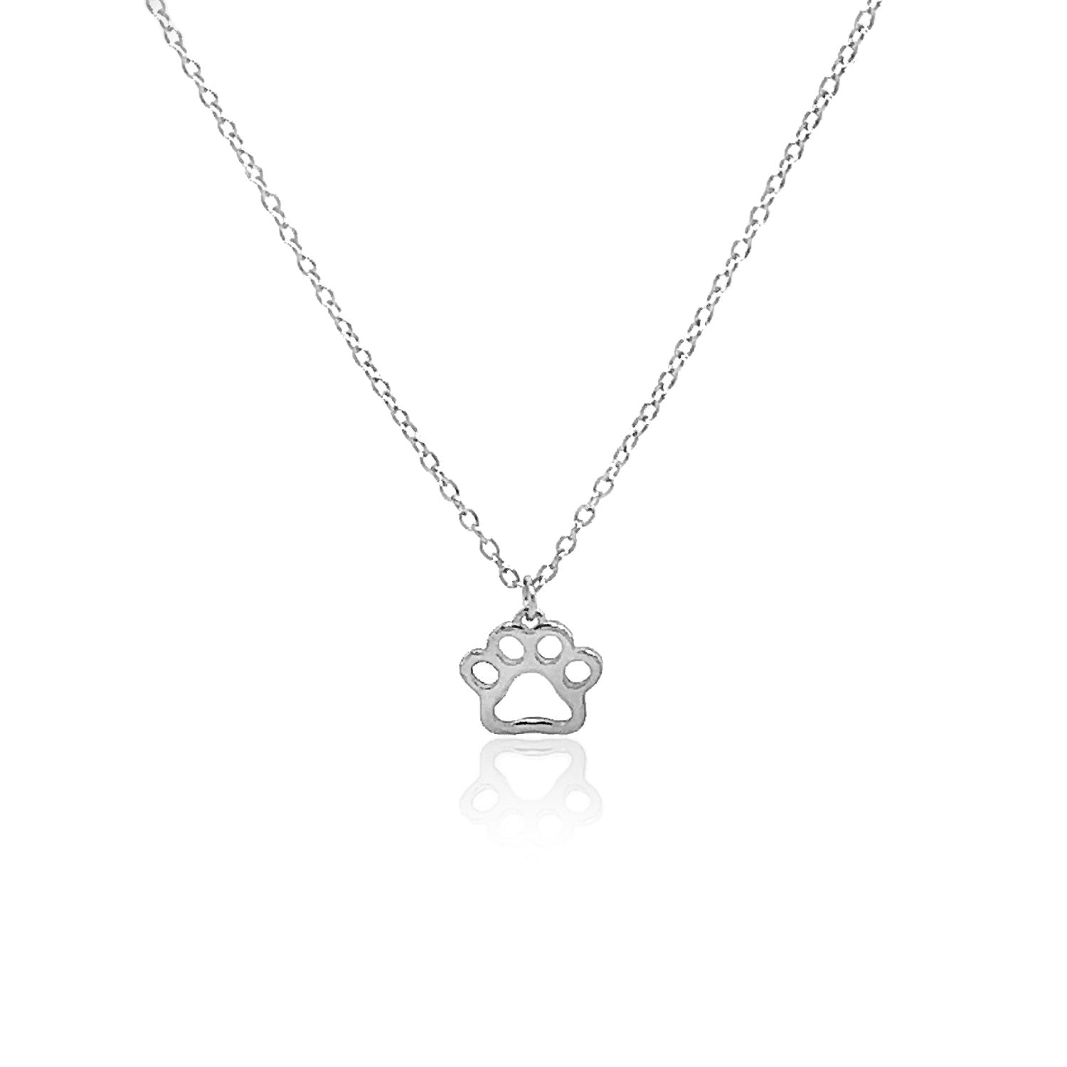 Sterling Silver Paw Necklace