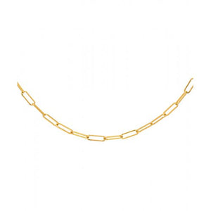 Gold Plated Paperclip Chain | 16"